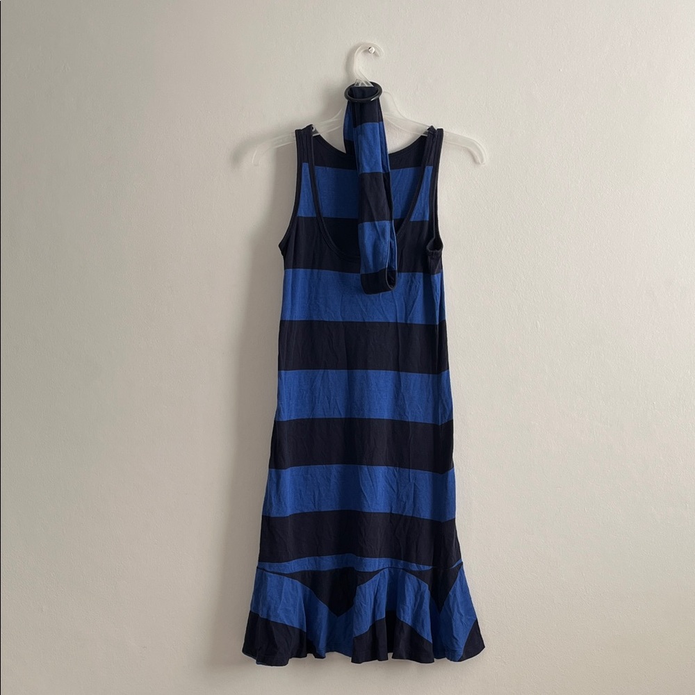 Old Navy Blue and Black Striped Dress